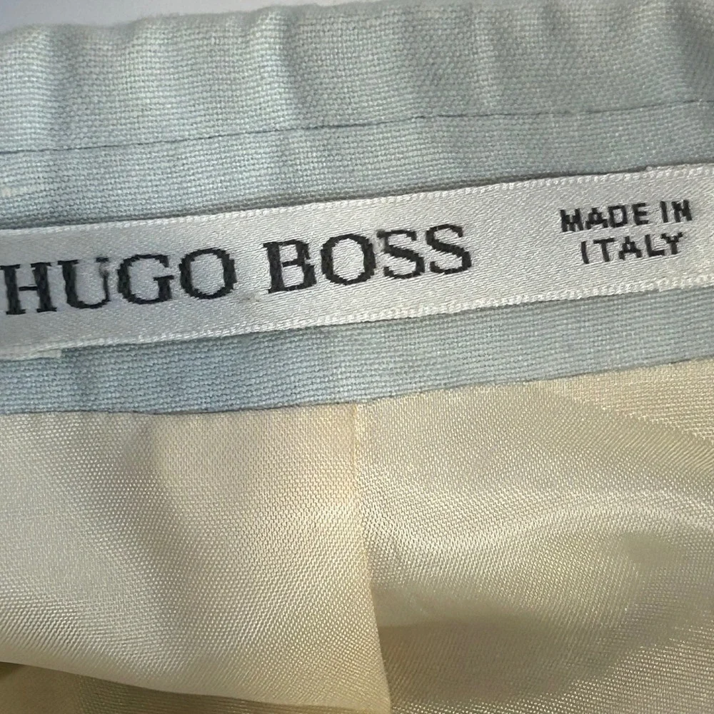 Hugo Boss Easy Line Mens Light Blue Linen Blend Sports Coat Blazer Italy 42L